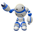 Software Security Concept Robot Waving Right Side