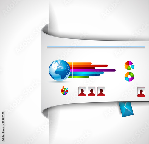 Vector: Modern web templave with paper style background Modern web templave with paper style background