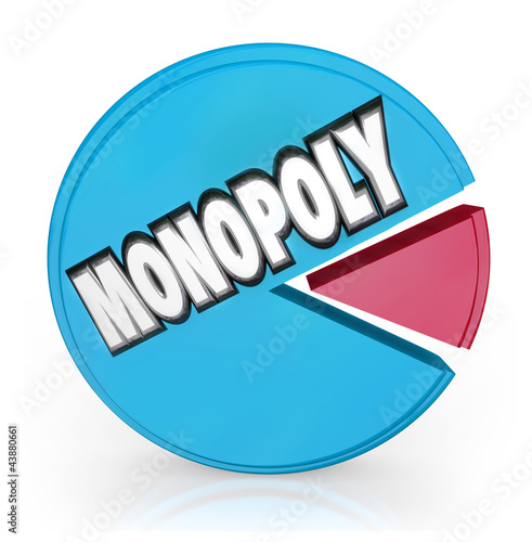 Illustration: Monopoly Pie Chart Market Leader Unfair Competition Monopoly Pie Chart Market Leader Unfair Competition