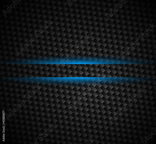 Vector: Carbon fibre background with dark tones and blue light Carbon fibre background with dark tones and blue light