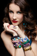 beautiful woman in jewelry