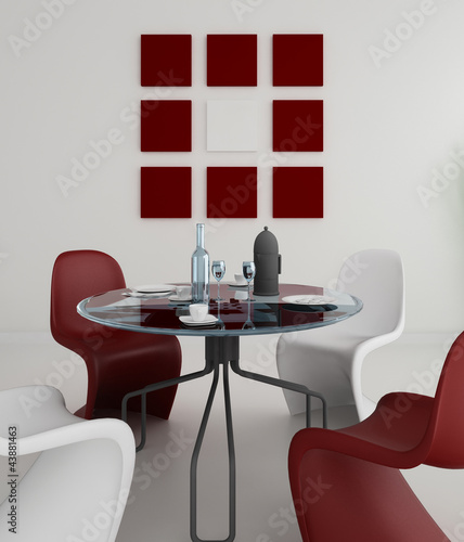 Illustration: Modernes Esszimmer Modernes Esszimmer