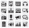 media icons set