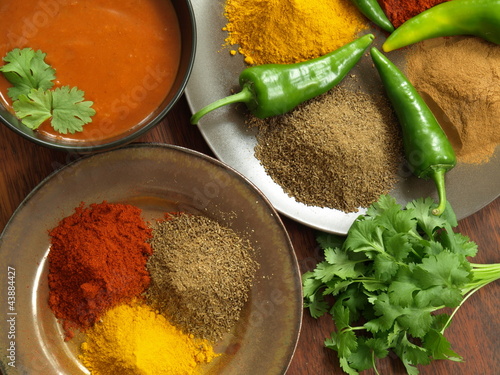 Foto: Indian spices and dip Indian spices and dip