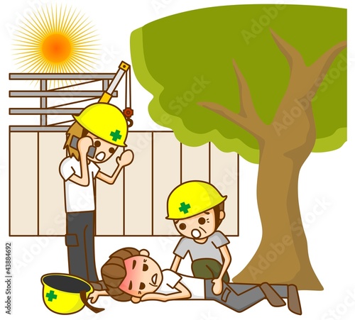 Illustration: 熱中症 熱射病 日射病 熱中症 熱射病 日射病