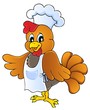 Vector: Cartoon chicken chef Cartoon chicken chef