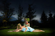 Two ladies in gorgeous garden