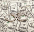 Handcuffs on money background   Criminal concepts