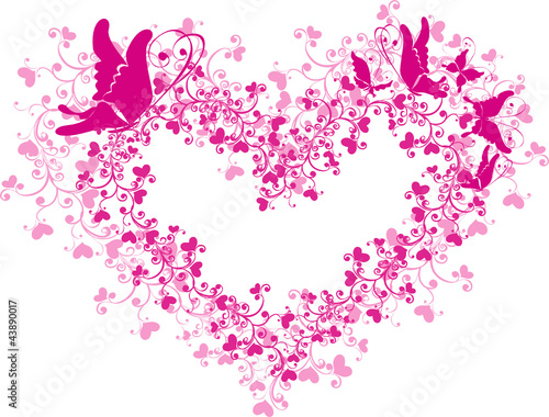 Vector: Floral Heart Floral Heart