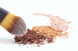 makeup brush and eyeshadows