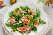 Fig,Prosciutto and arugula salad
