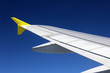 Tragfläche eines Flugzeugs während Flug