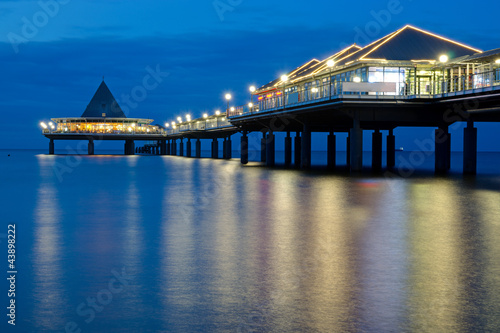 Photo: A pier on Usedom island after sunset A pier on Usedom island after sunset