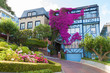 View of Lombard Street, the crookedest street in the world, San