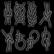 Drawings of nodes on a black background