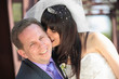 Foto: groom and the bride on the railway bridge groom and the bride on the railway bridge