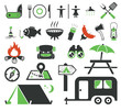Vektor: Camping icons set Camping icons set