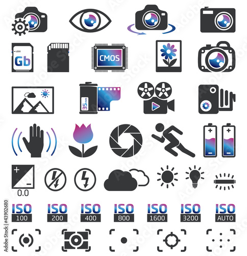Vector: Photo camera icons Photo camera icons