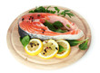 Red fish with lemon and parsley
