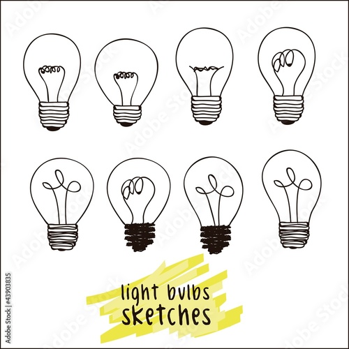 Vector: different styles of bulbs different styles of bulbs