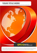Vector background with continents for brochures