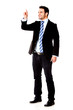 Businessman touching something