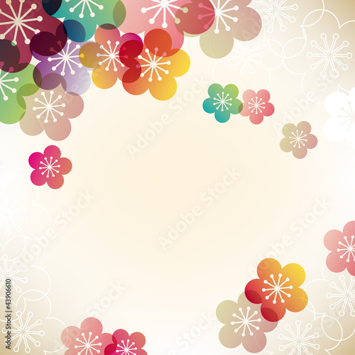 Vector: japanese apricot background japanese apricot background