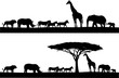 Safari animal silhouette