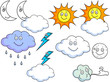 Cartoon Weather Symbols Raster Collection