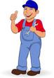 Mechanic man with thumb up