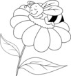 Vector: Bee sleeping on flower Bee sleeping on flower