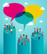 Social network people global viral communication
