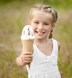 Photo: little girl with ice-cream little girl with ice-cream
