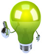 Green lightbulb