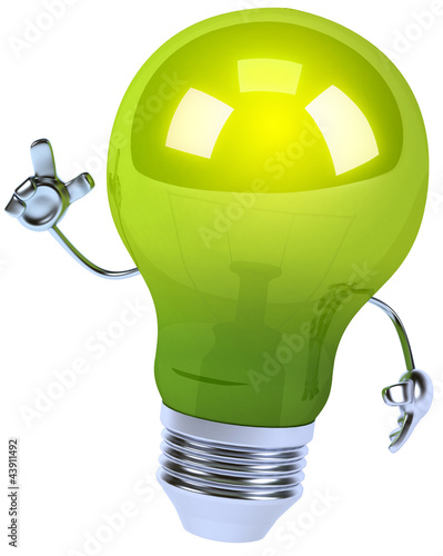 Illustration: Green lightbulb Green lightbulb