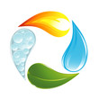 Vector: The four elements of life The four elements of life