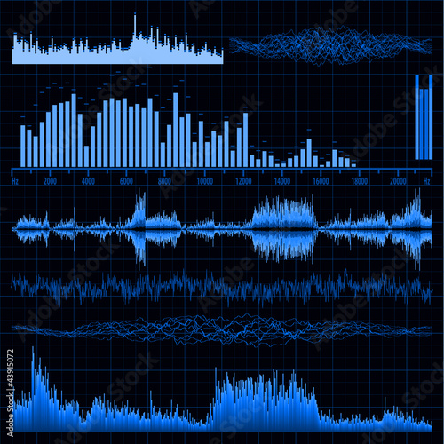 Vector: Sound waves set. Music background. EPS 8 Sound waves set. Music background. EPS 8