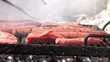 Sausage on barbecue grill