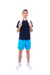 Isolated man in sport wear