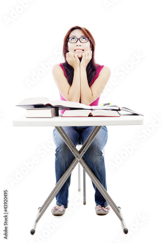 Foto: Frightened college student Frightened college student