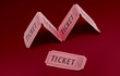 Vintage cinema movie ticket