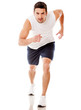 Male athlete running