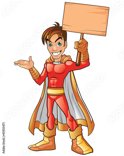 Vektor: Orange Super Hero Boy Orange Super Hero Boy
