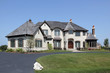 Suburban home with turret