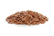Flax Seeds Isolated on White Background