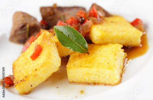 Photo: Polenta with meat Polenta with meat