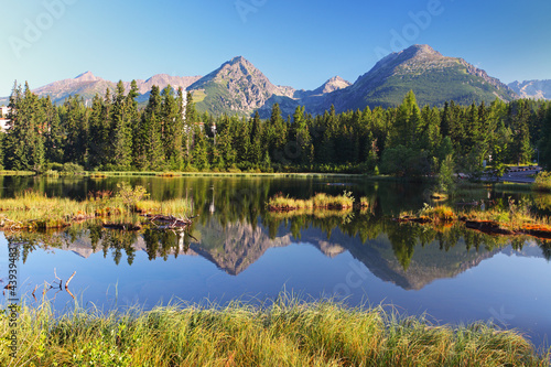 Photo: Mountain Lake in Slovakia Tatra - Strbske Pleso Mountain Lake in Slovakia Tatra - Strbske Pleso