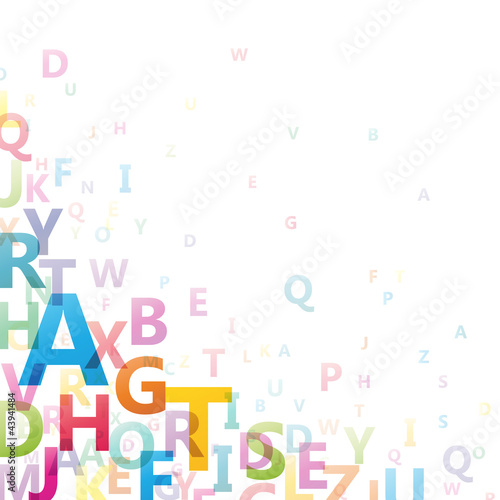 Vector: Abstract Colour Alphabet on white background # Vector Abstract Colour Alphabet on white background # Vector
