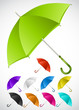 Vector: Colorful umbrellas set. Vector Colorful umbrellas set. Vector