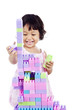 Sweet girl with toy blocks